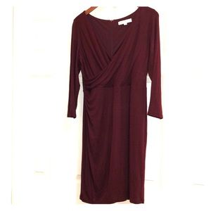 Maroon dress by the Loft.